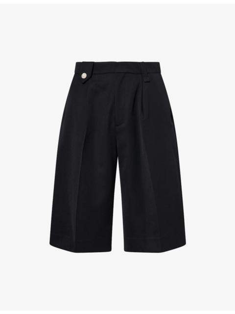 Simone Rocha Daisy Wide-Leg Woven Shorts