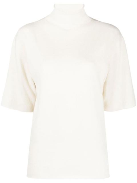 Jil Sander short-sleeved roll-neck knitted top
