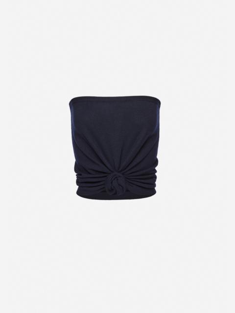 MAGDA BUTRYM Knot bandeau wool top in navy