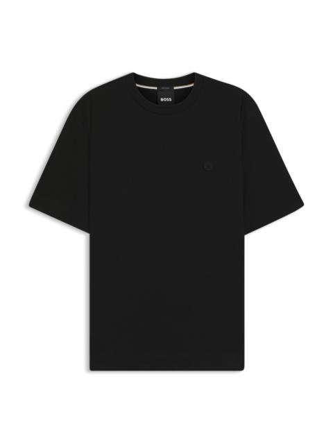 BOSS MERCERISED-COTTON T-SHIRT WITH DOUBLE B MONOGRAM