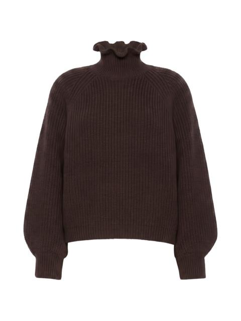 Max Mara ruffled high-neck sweater