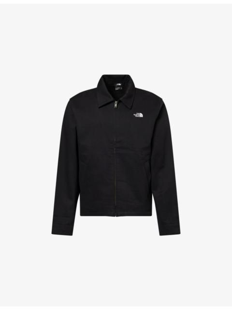 The North Face Classic-Collar Embroidered-Logo Cotton Jacket