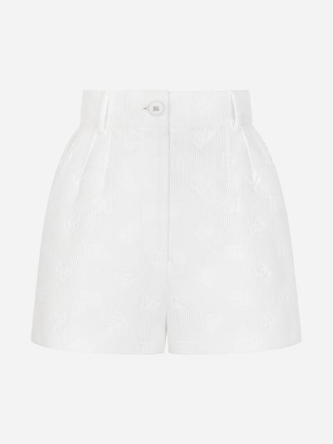 Dolce & Gabbana Jacquard shorts with all-over DG logo