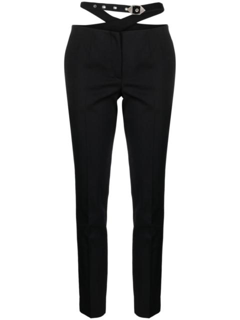 THE ATTICO waist-strap wool trousers