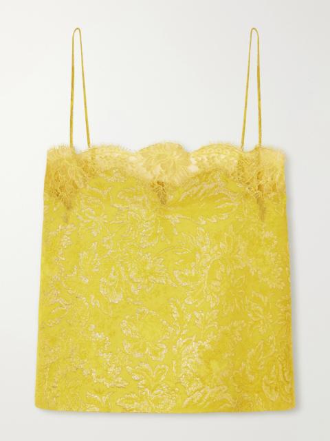 SAINT LAURENT Brocade And Lace Cami