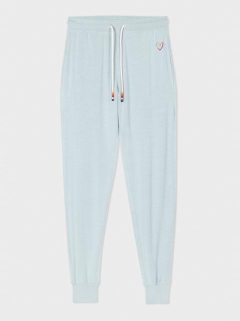 Paul Smith Women's Light Blue 'Swirl' Heart Sweatpants