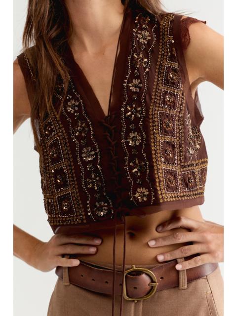 FREE PEOPLE Sun Kissed Embellished Vest