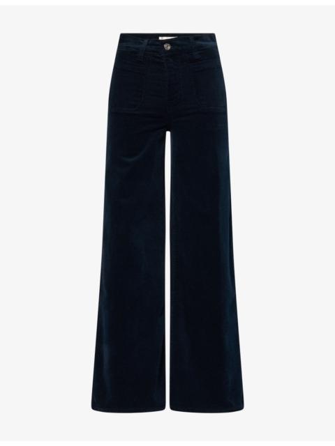 FRAME Palazzo Wide-Leg Cotton-Blend Corduroy Trousers
