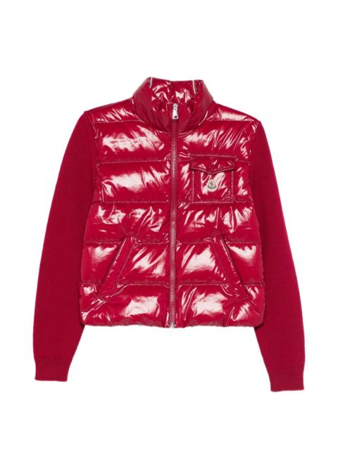 Moncler quilted-panel cardigan