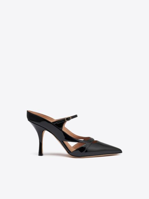 MALONE SOULIERS Patty 90 Black Patent Leather Mules