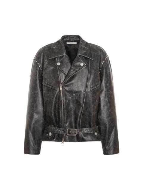 Alessandra Rich LEATHER BIKER JACKET