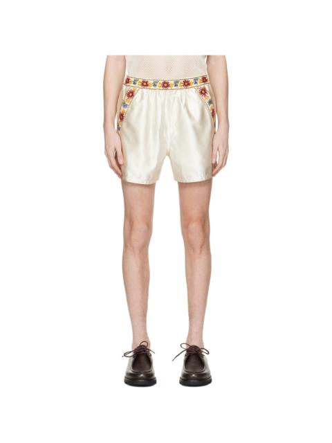 BODE Off-White Candyfloss Shorts