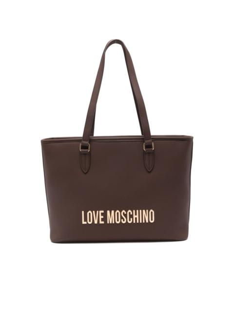 Moschino logo-plaque tote bag