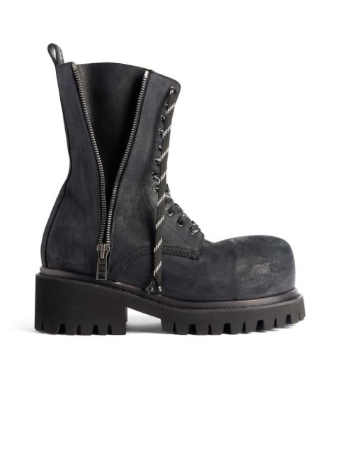 Men's Stomper Zipped Bootie in Black