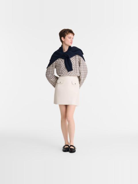 Longchamp Skirt Ecru - Leather