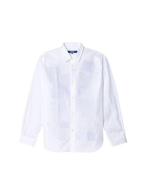 Junya Watanabe MAN patchwork-detail cotton shirt