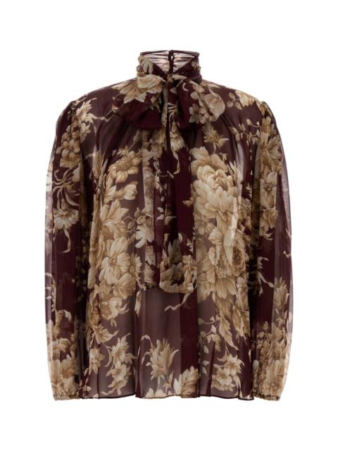 Dolce & Gabbana Women Printed Silk Blouse