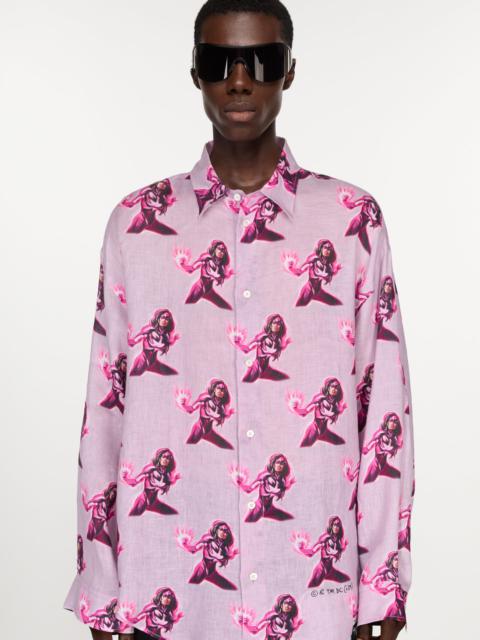 Acne Studios Button-up shirt printed - Pink