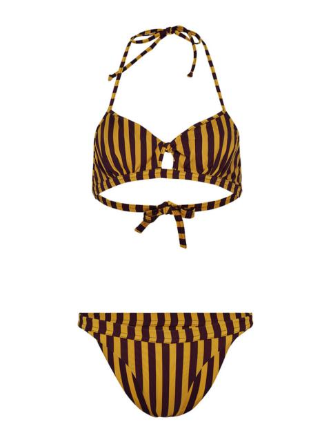 Dries Van Noten Halterneck Bikini With Adjustable Stripe