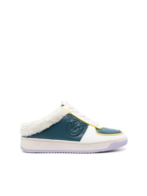 PINKO logo-embossed 35mm leather sneakers
