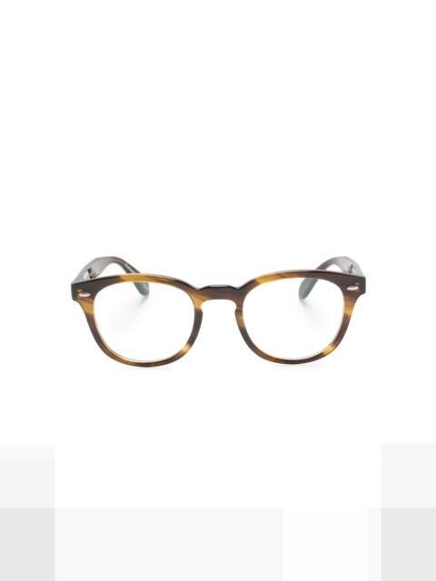 Oliver Peoples tonal-design round-frame glasses