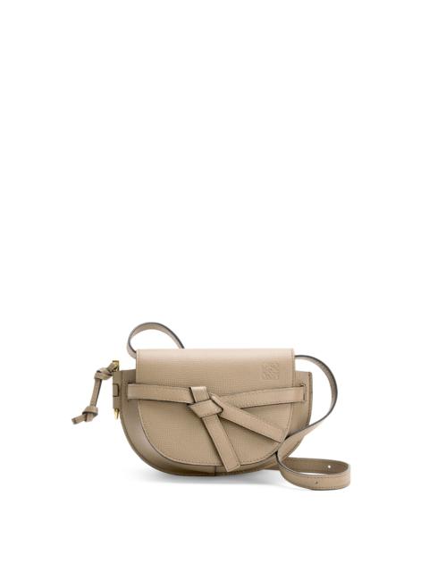 Loewe Mini Gate dual bag in pebble grain calfskin