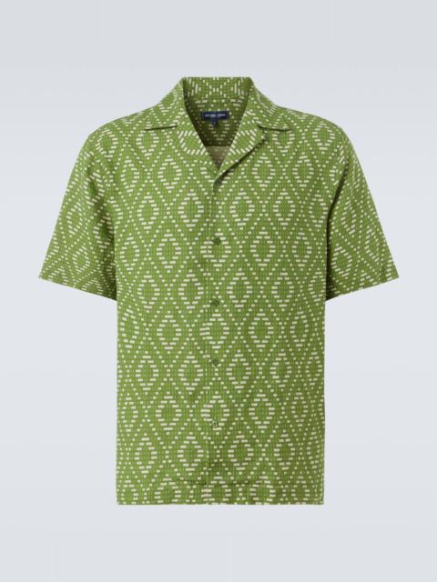 FRESCOBOL CARIOCA Roberto printed linen bowling shirt