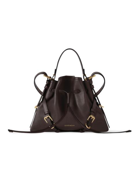 Givenchy Women's Small Voyou Bucket Bag in Shiny Leather - Chocolate