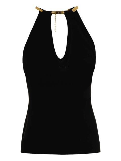 ELISABETTA FRANCHI Elisabetta Franchi Chain-detail Halterneck Top