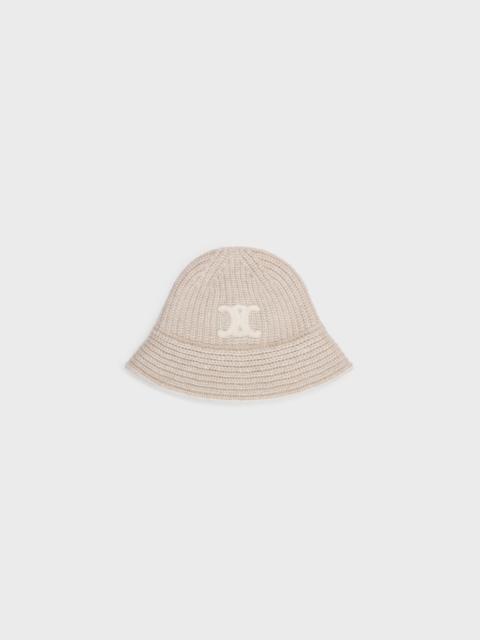 CELINE Triomphe cloche beanie in cashmere