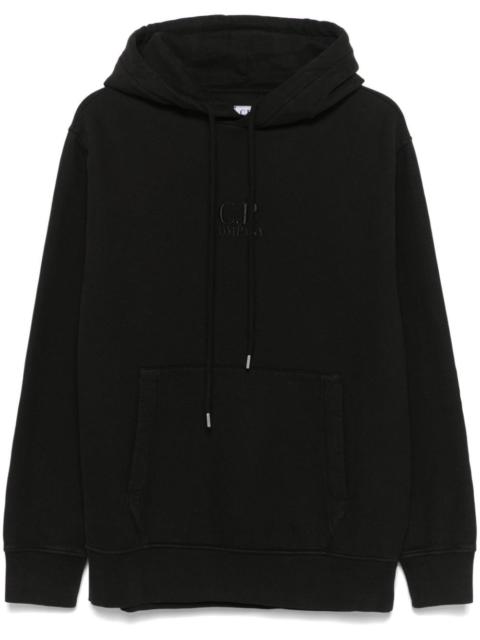 C.P. Company logo fleece hoodie