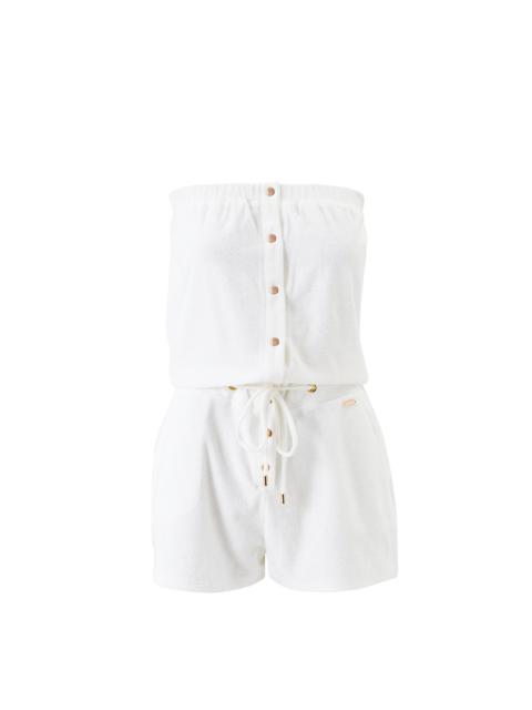 MELISSA ODABASH VENUS WHITE ROMPER