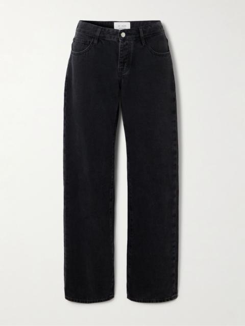 ST. AGNI 90s low-rise straight-leg organic jeans Black