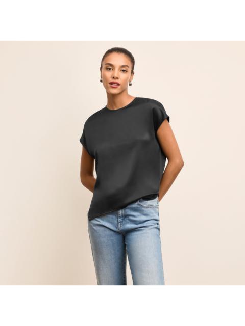 M.M.LaFleur Didion Drape Top - Washable Silk Charmeuse