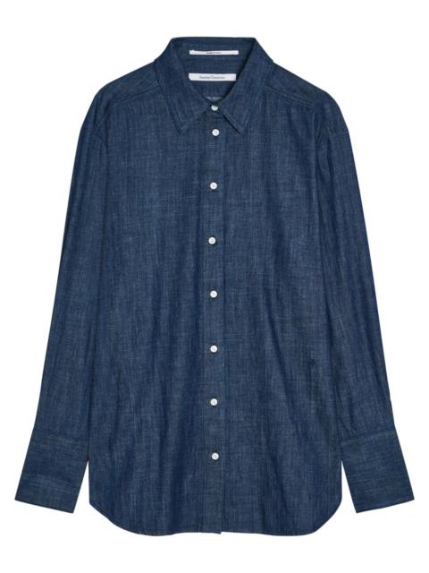 Another Tomorrow Another Tomorrow Chambray Denim Shirt
