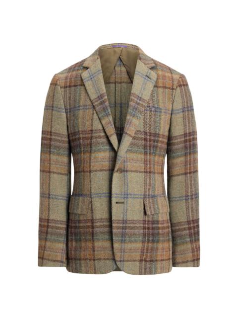Ralph Lauren Men's Kent Hand-Tailored Plaid Wool Sportcoat - Sage Brown Tan Multi