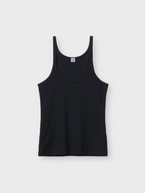 Totême Scoop neck rib tank black