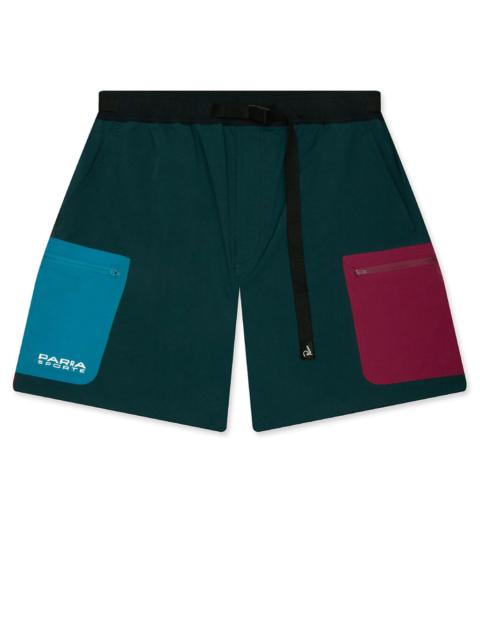 by Parra HARDLY HIKED RIPSTOP SHORTS - MALLARD GREEN