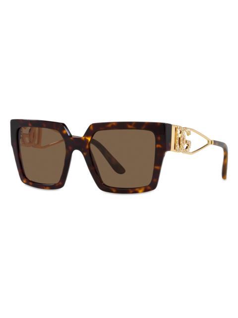 Dolce & Gabbana Women's 53MM Square Sunglasses - Havana
