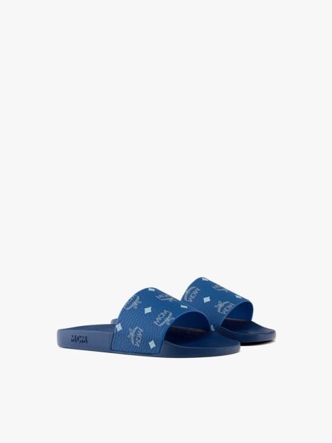 MCM Monogram Print Rubber Slides