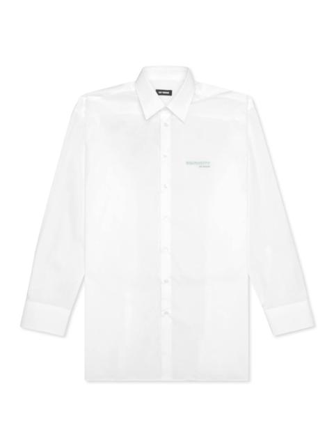 Raf Simons Big Fit Shirt With Embroidered Text In Back White