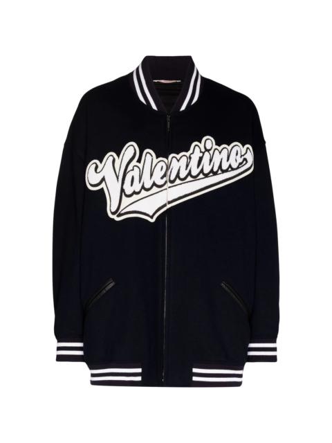 Valentino embroidered-logo bomber jacket