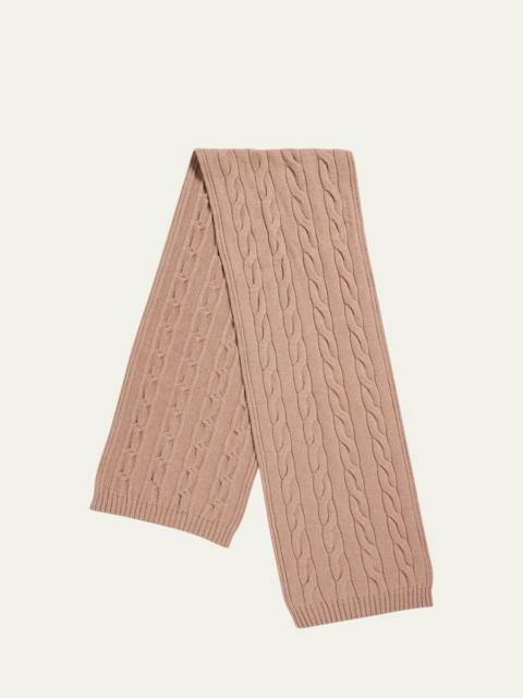 Loro Piana Cashmere Cable Knit Scarf