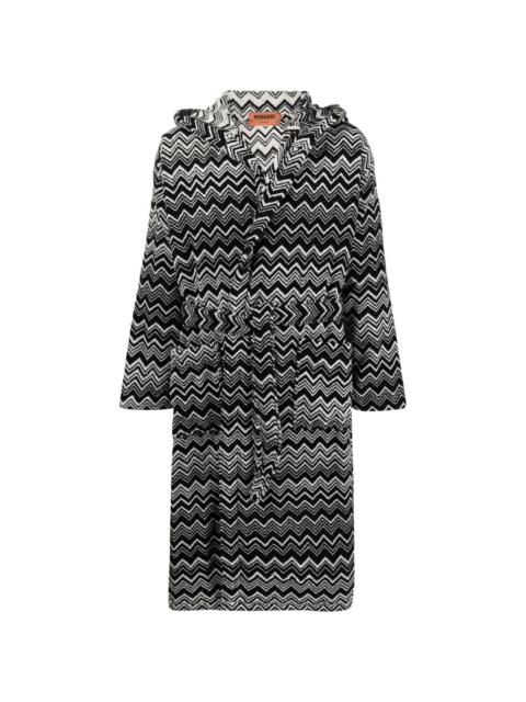 Missoni zigzag-pattern bath robe