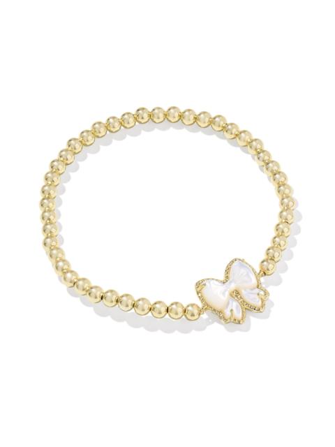 KENDRA SCOTT Haley Bow Gold Stretch Bracelet