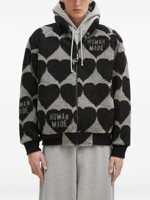 ジャケット・アウター human made FLEECE reversible jacket Human Made heart-pattern fleece jacket | REVERSIBLE