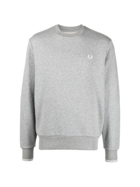 Fred Perry logo-embroidered cotton-blend sweatshirt