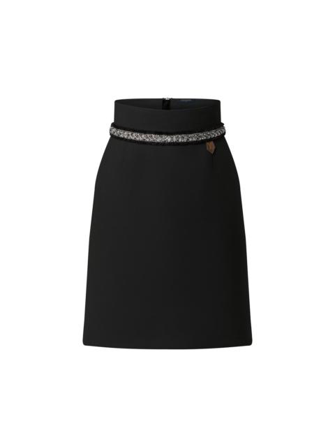 Louis Vuitton Rhinestone Trim Skirt