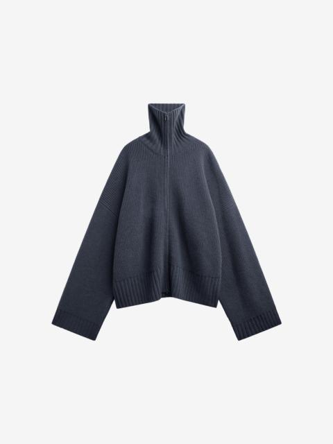 The Frankie Shop Veda Oversized Zip-Up Cardigan - Charcoal