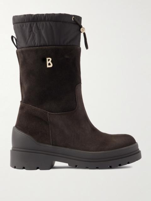 BOGNER St. Moritz Shell-trimmed Shearling-lined Suede Ankle Boots